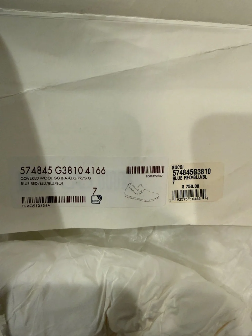 Gucci Navy Wool Slip-On Mule with Red GG Pattern and Gold Horsebit Size 7 UK - Picture 8 of 8